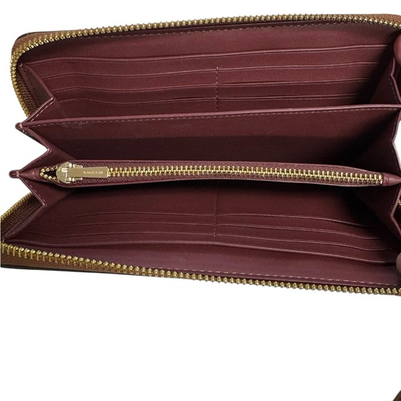 Coach Signature Brown Wallet/Wristlet - Picture 3 of 13